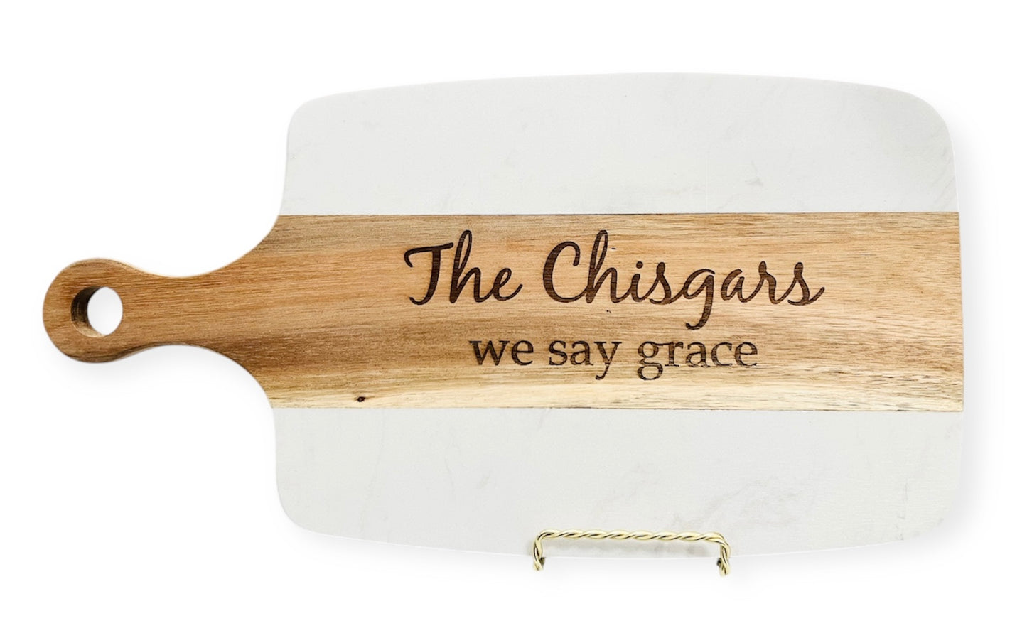 Custom | Engraved Wood & Marble Cutting Board | Wedding Gift | Pastor Gift | Bridal Shower | Anniversary Gift | House Warming Gift