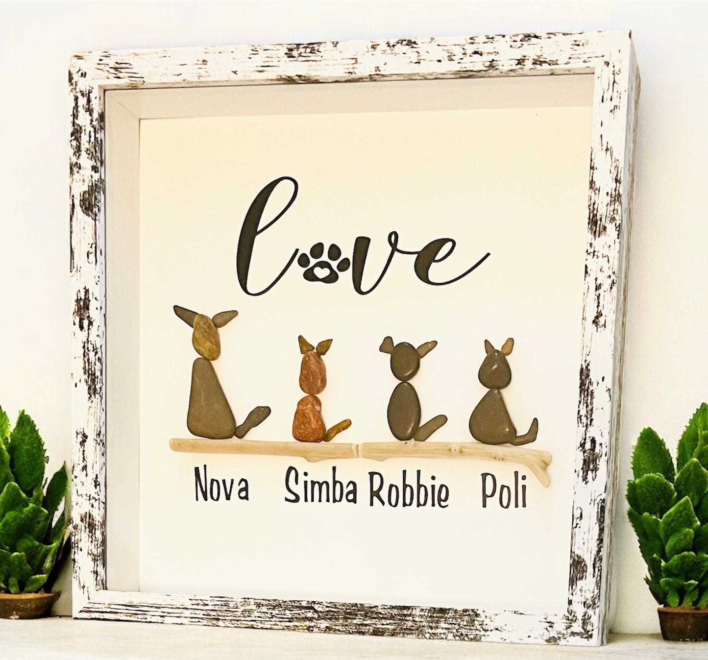 Custom & Personalized Pebble Pet Shadow Box