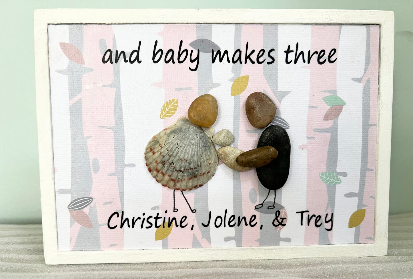 Baby Shower -Custom Pebble Art