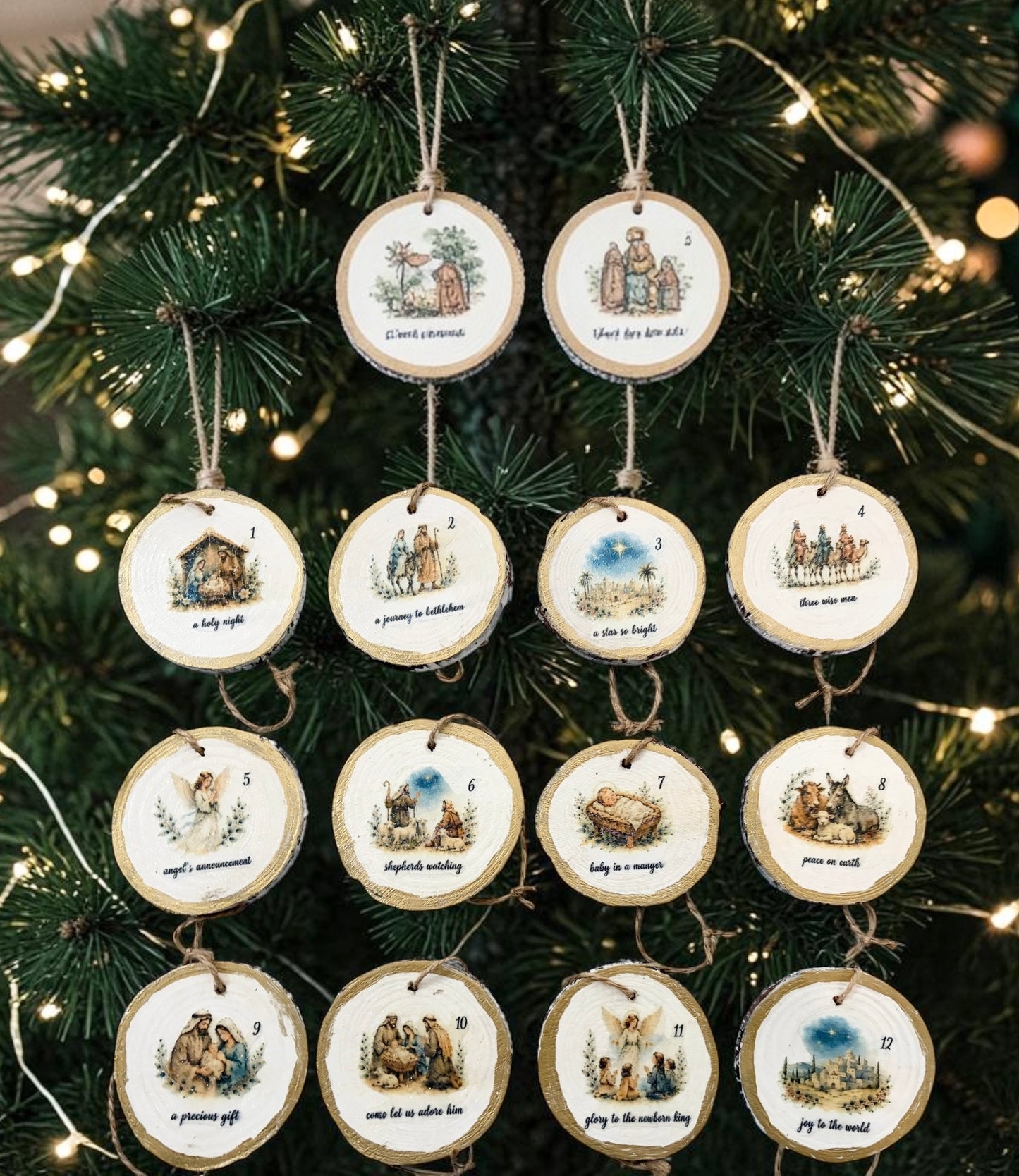 12 Days of Nativity Ornament Set