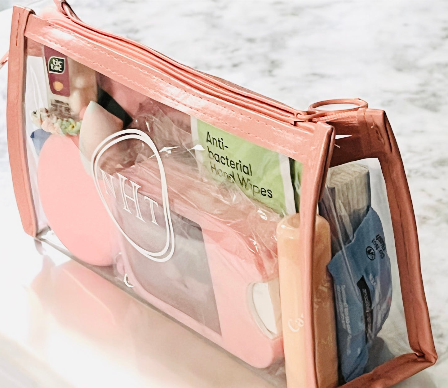 Custom Kit:  “On the Go” • Personalized Pouch • With OR Without Items • Make up Bag • Bridal • Travel Bag • Slumber Party