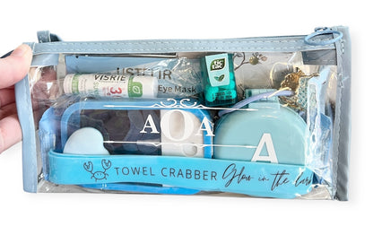 Custom Kit:  “On the Go” • Personalized Pouch • With OR Without Items • Make up Bag • Bridal • Travel Bag • Slumber Party