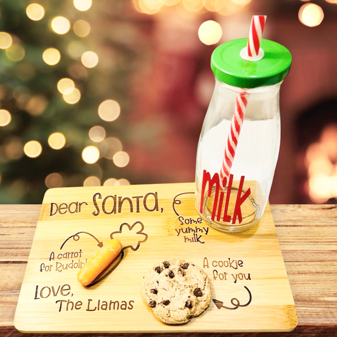 Custom Wooden Santa Tray