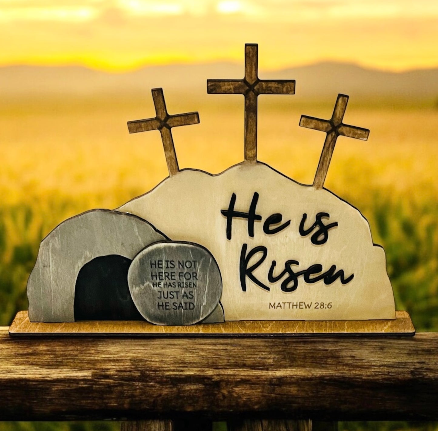 Custom - Empty Tomb Display - UNFRAMED - Easter - Resurrection Sunday