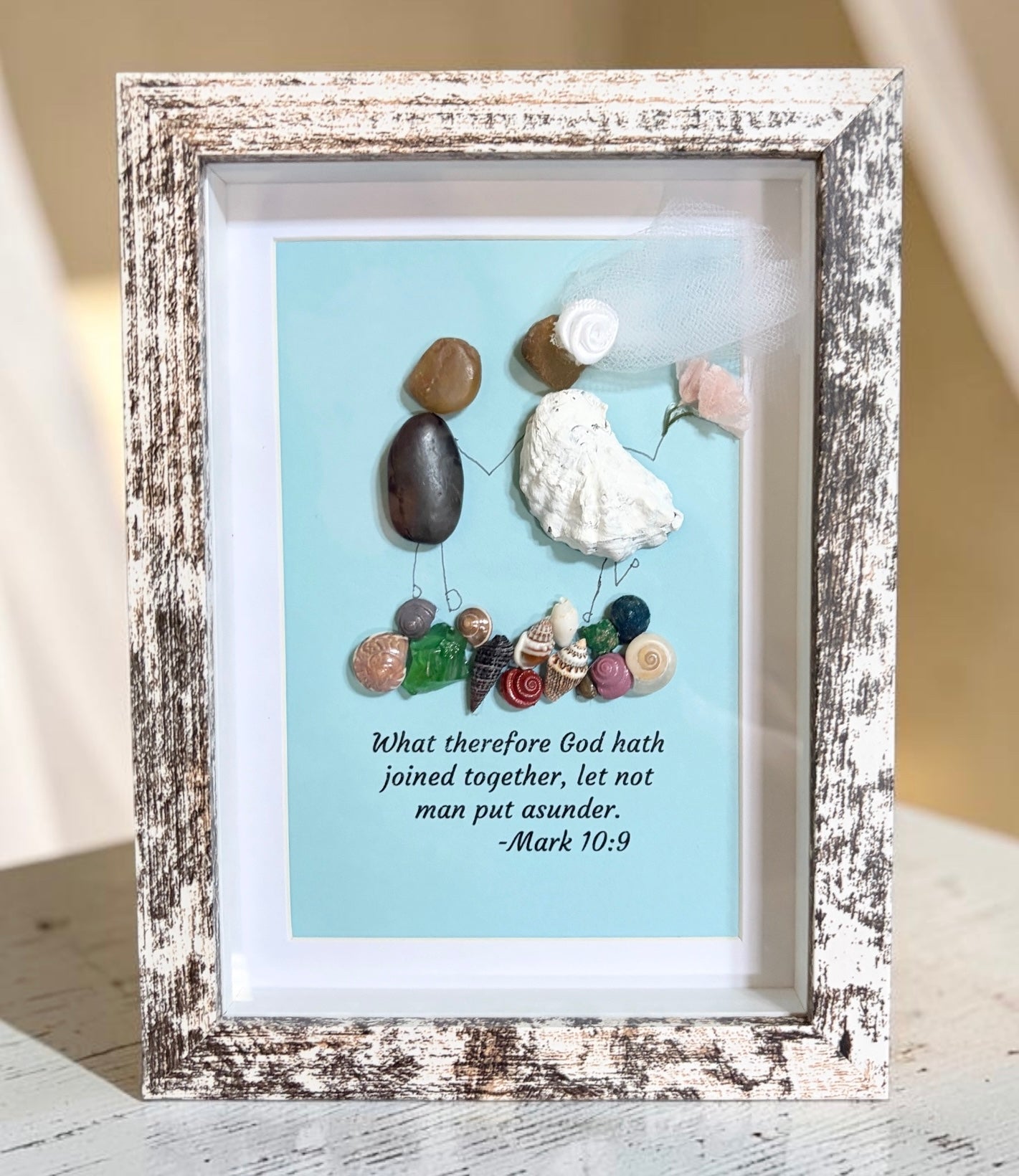 Custom Wedding Pebble/Shell Art