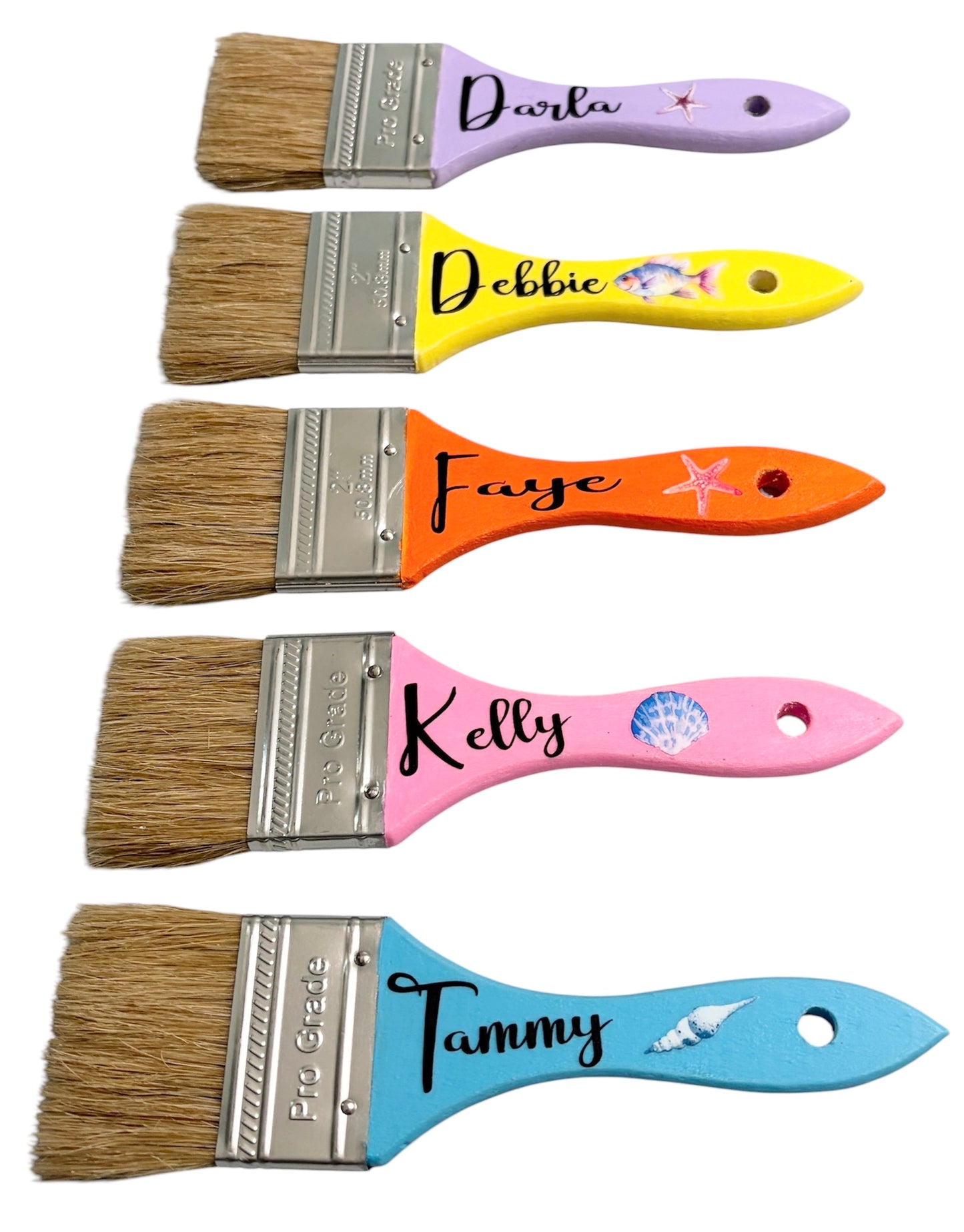 Beachy Brushes - Custom & Personalized - Various Colors