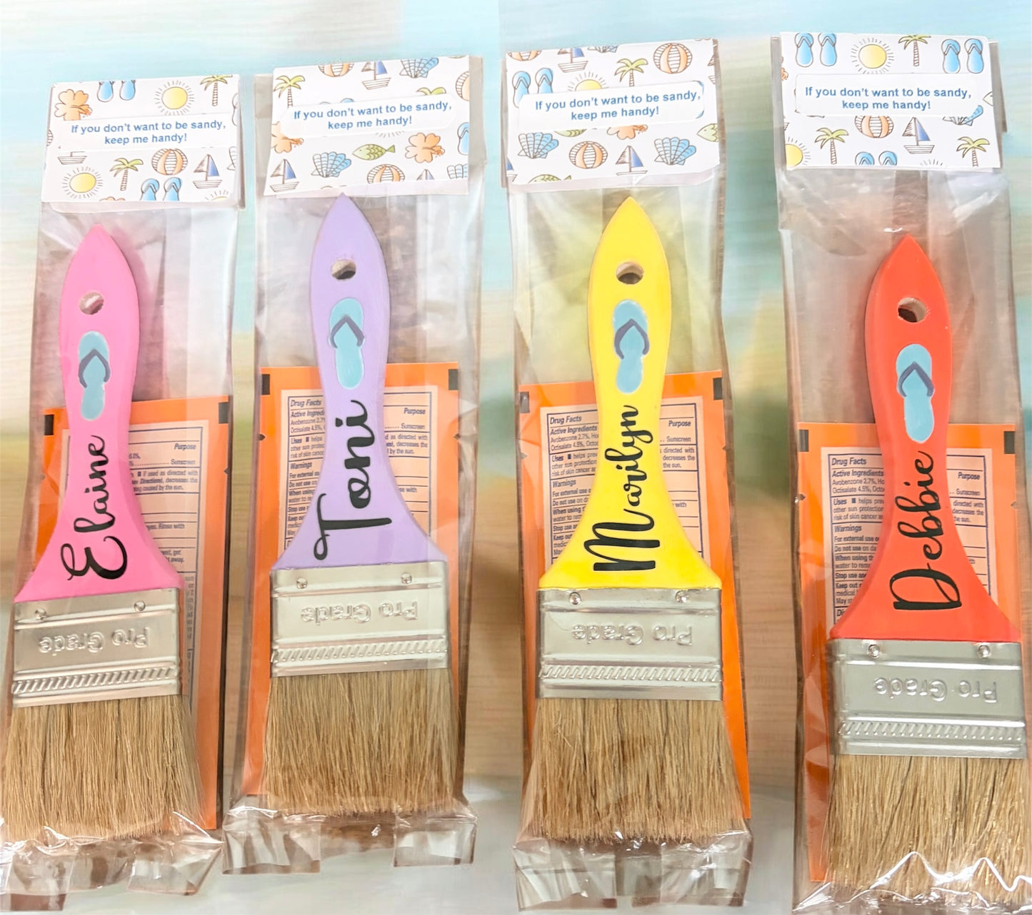 Beachy Brushes - Custom & Personalized - Various Colors