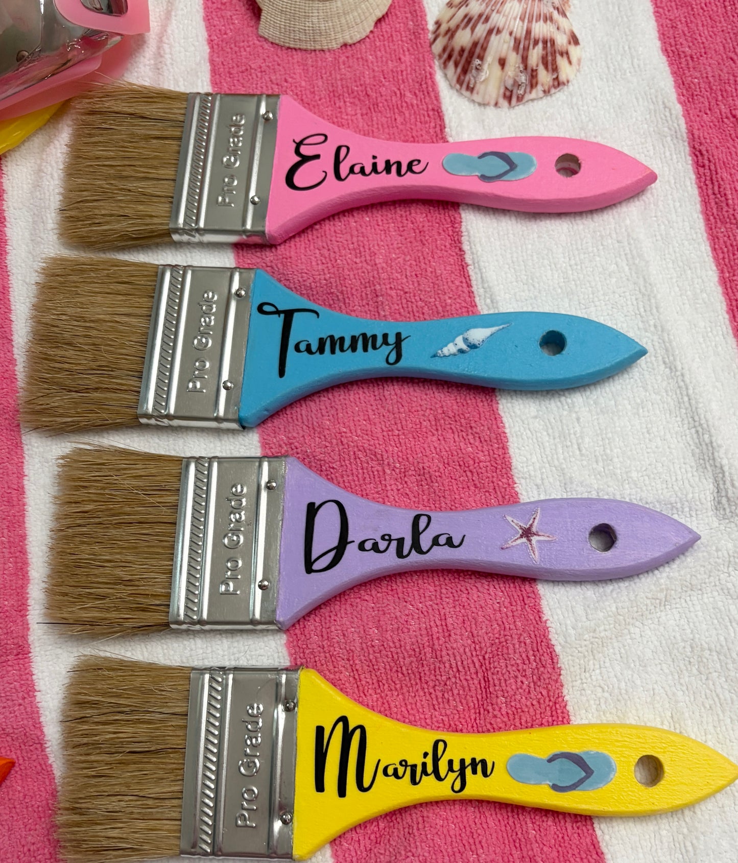 Beachy Brushes - Custom & Personalized - Various Colors