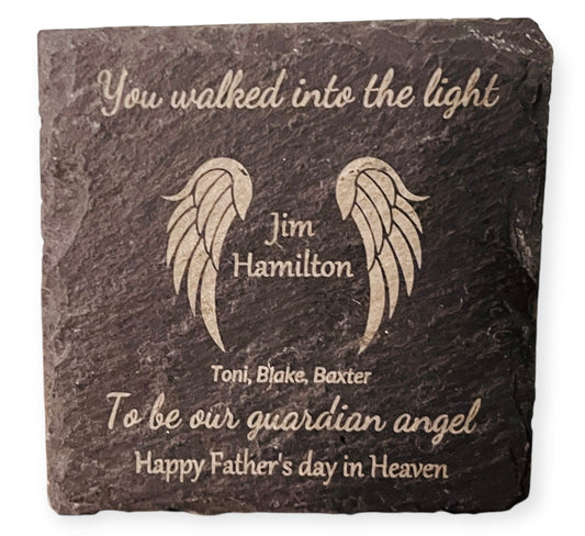 Memorial on Slate with Easel || Custom and Personalized