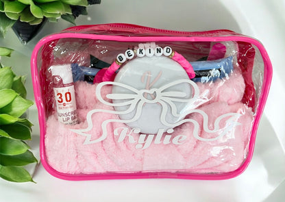 Custom Kit: “Slumber Party” - Two Personalized Spa Themed Gift Sets | Birthday | Sorority Gifts| Sweet 16 | Mommy Daughter Night