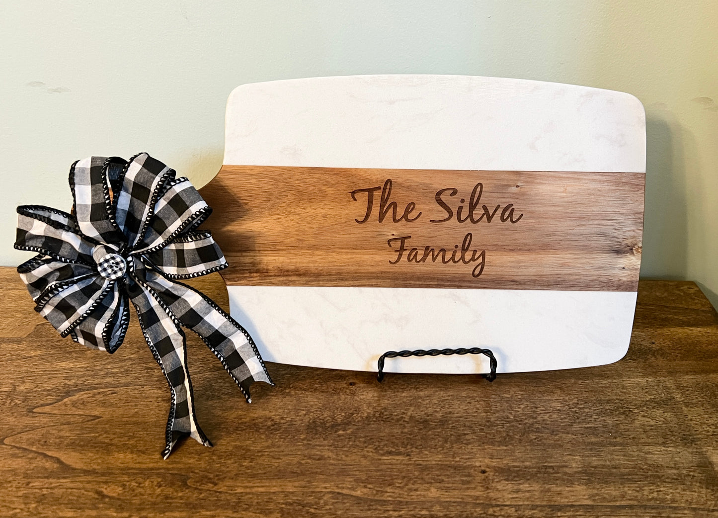 Custom | Engraved Wood & Marble Cutting Board | Wedding Gift | Pastor Gift | Bridal Shower | Anniversary Gift | House Warming Gift